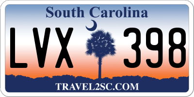 SC license plate LVX398