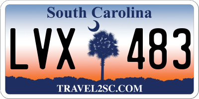 SC license plate LVX483