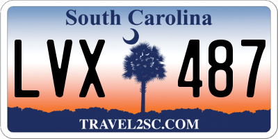 SC license plate LVX487
