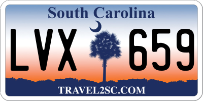 SC license plate LVX659