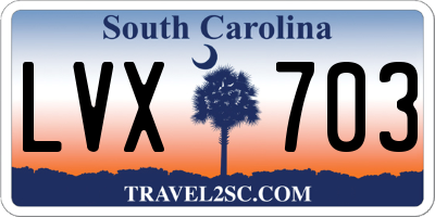 SC license plate LVX703