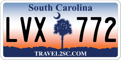 SC license plate LVX772