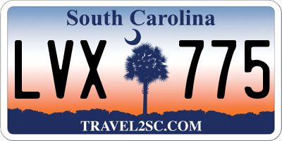 SC license plate LVX775