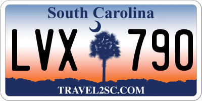 SC license plate LVX790