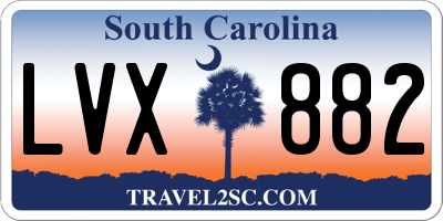 SC license plate LVX882