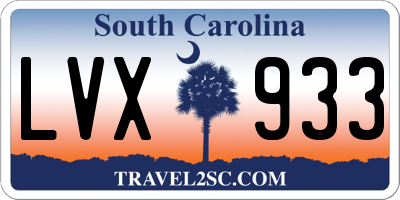 SC license plate LVX933