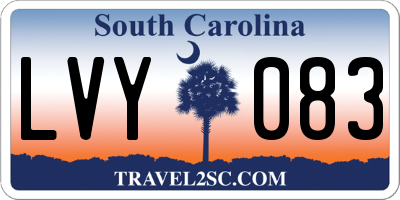 SC license plate LVY083