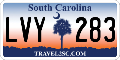 SC license plate LVY283