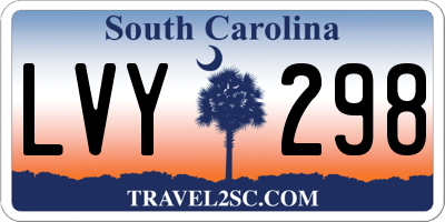 SC license plate LVY298