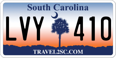 SC license plate LVY410