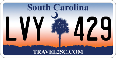SC license plate LVY429