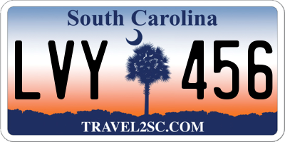 SC license plate LVY456
