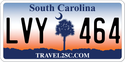 SC license plate LVY464