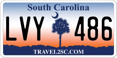 SC license plate LVY486