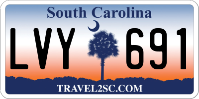 SC license plate LVY691