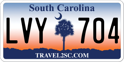 SC license plate LVY704