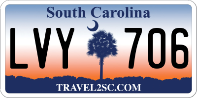 SC license plate LVY706