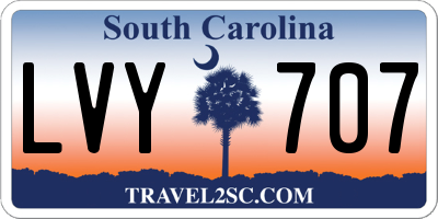 SC license plate LVY707