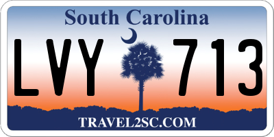 SC license plate LVY713