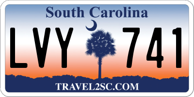 SC license plate LVY741