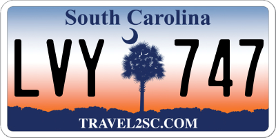 SC license plate LVY747