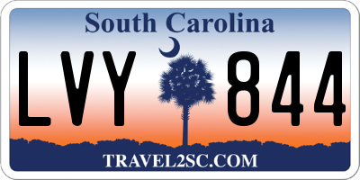 SC license plate LVY844
