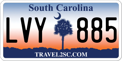 SC license plate LVY885