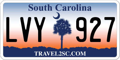 SC license plate LVY927