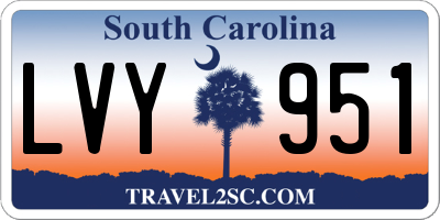 SC license plate LVY951