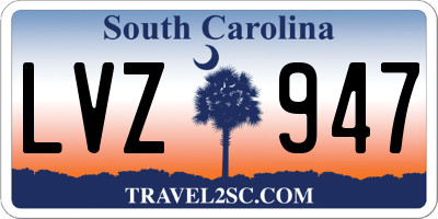 SC license plate LVZ947