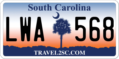 SC license plate LWA568