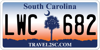 SC license plate LWC682