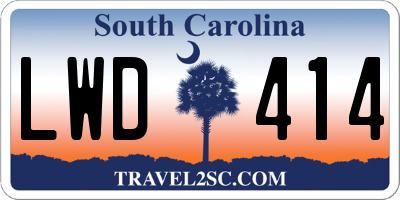 SC license plate LWD414