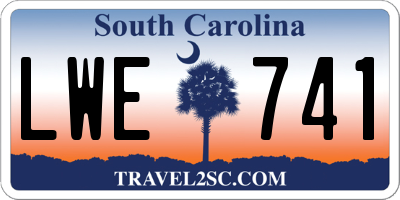 SC license plate LWE741