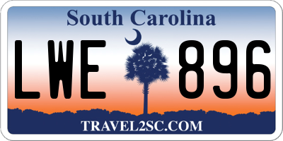 SC license plate LWE896