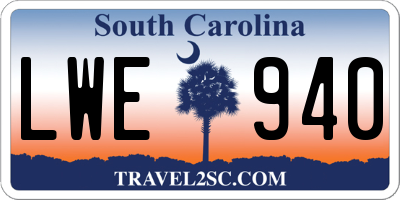 SC license plate LWE940