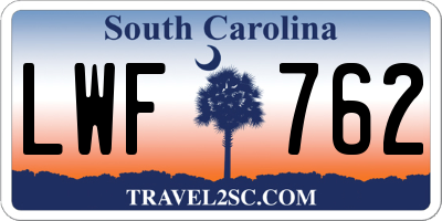 SC license plate LWF762