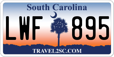 SC license plate LWF895