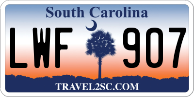 SC license plate LWF907