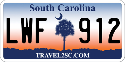 SC license plate LWF912