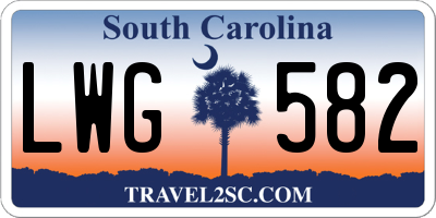 SC license plate LWG582