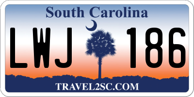 SC license plate LWJ186