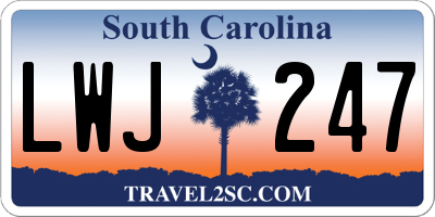 SC license plate LWJ247