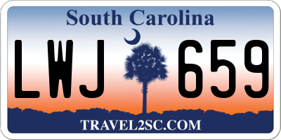 SC license plate LWJ659