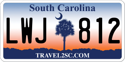 SC license plate LWJ812