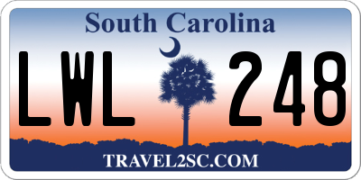 SC license plate LWL248