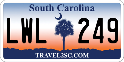SC license plate LWL249