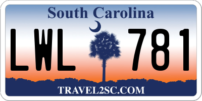 SC license plate LWL781