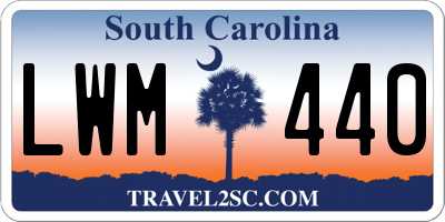 SC license plate LWM440
