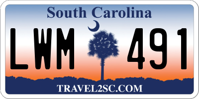 SC license plate LWM491